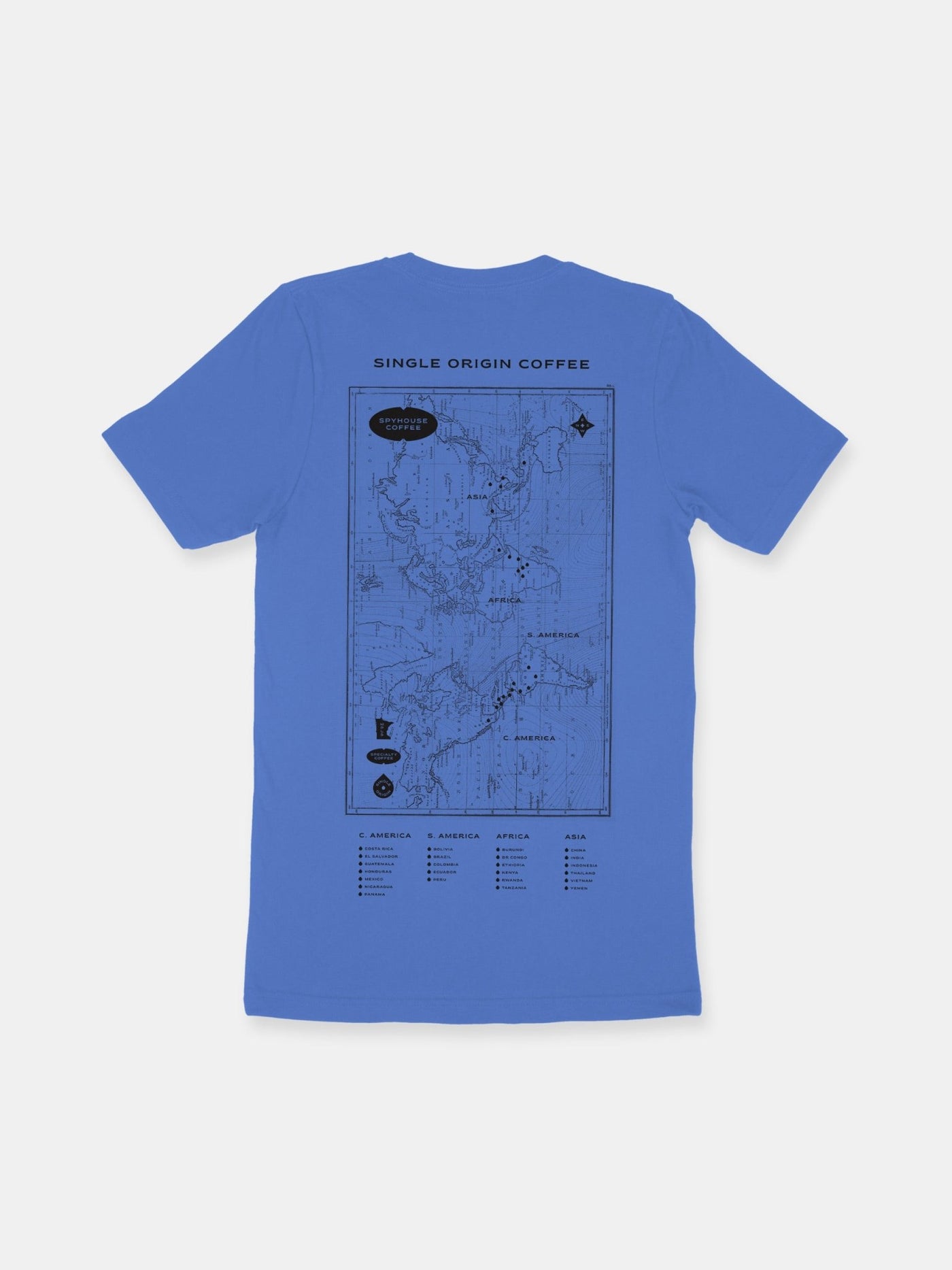 Single Origin Map T-Shirt - Spyhouse Coffee Roasters